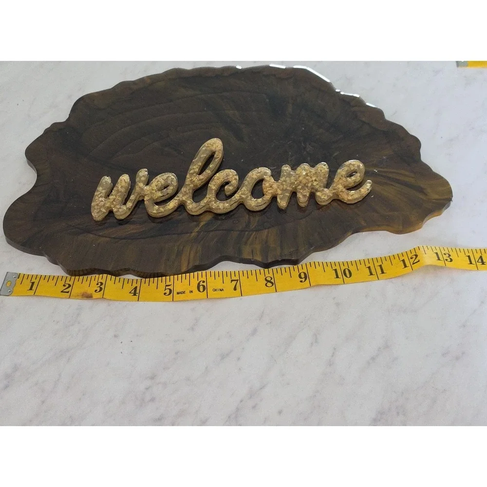 Handmade resin welcome